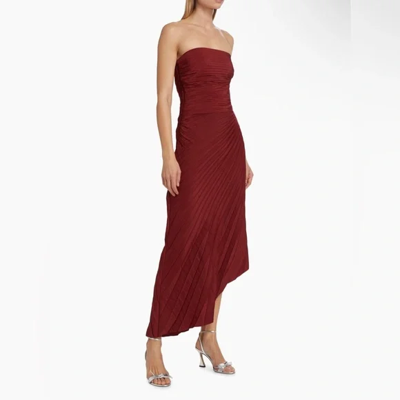 princess polly baby blue dress Maroon Lace Maxi Dress main image 1